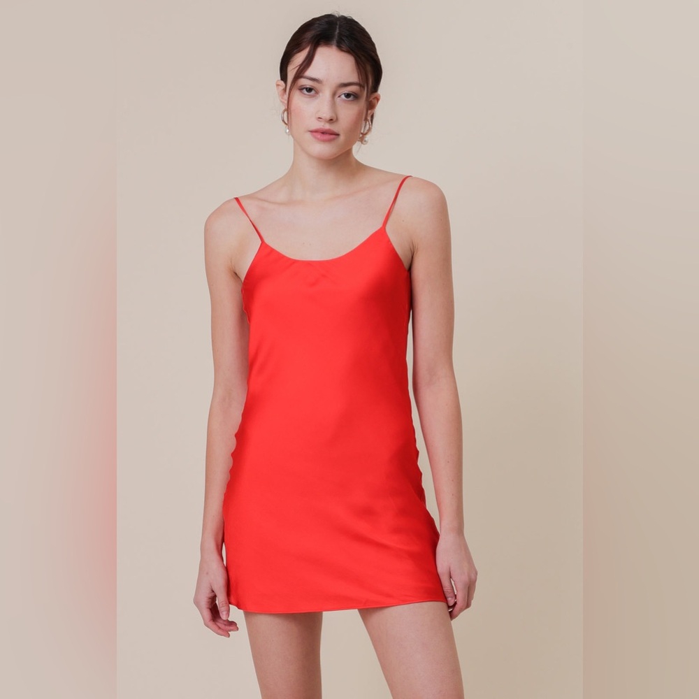 Line & Dot mini satin dress
